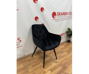 Silla de cocina Karsten (Terciopelo negro)